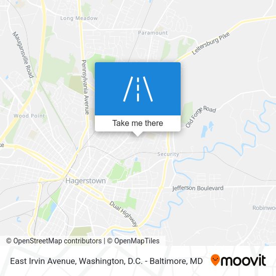 East Irvin Avenue map