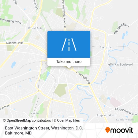 East Washington Street map