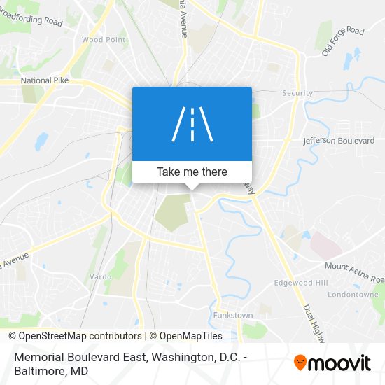 Memorial Boulevard East map