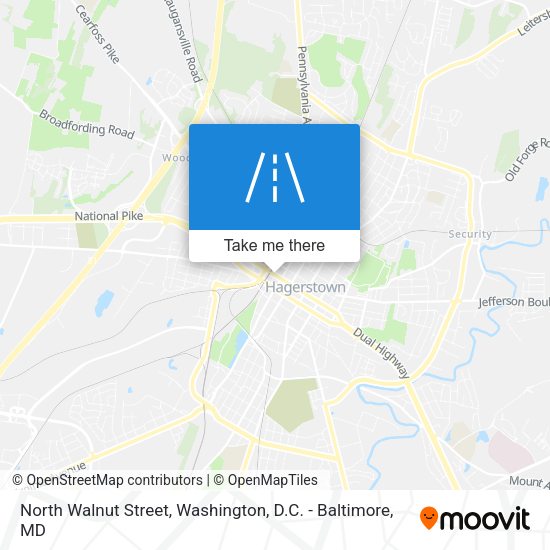 North Walnut Street map