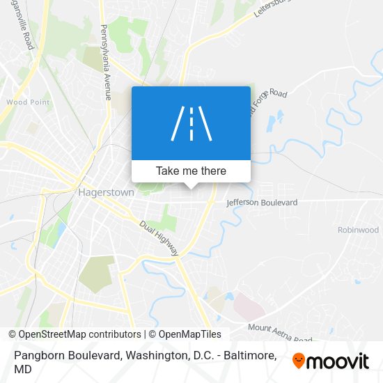Pangborn Boulevard map