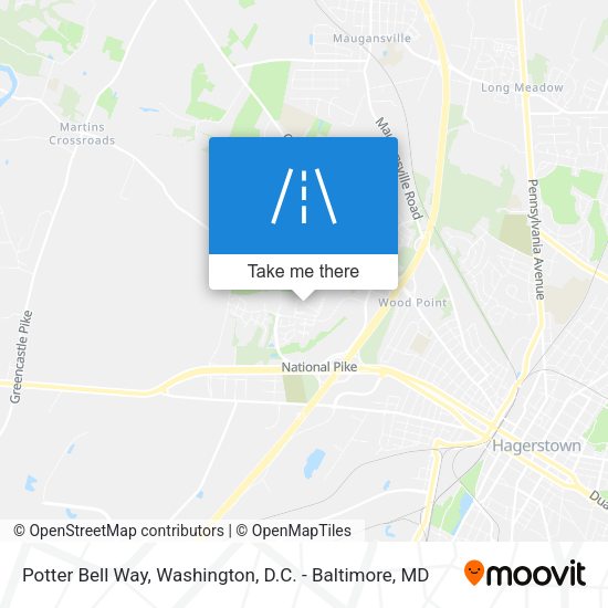 Potter Bell Way map