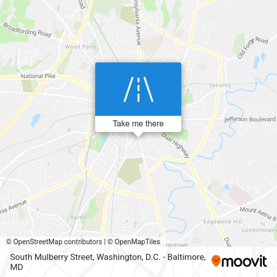 South Mulberry Street map