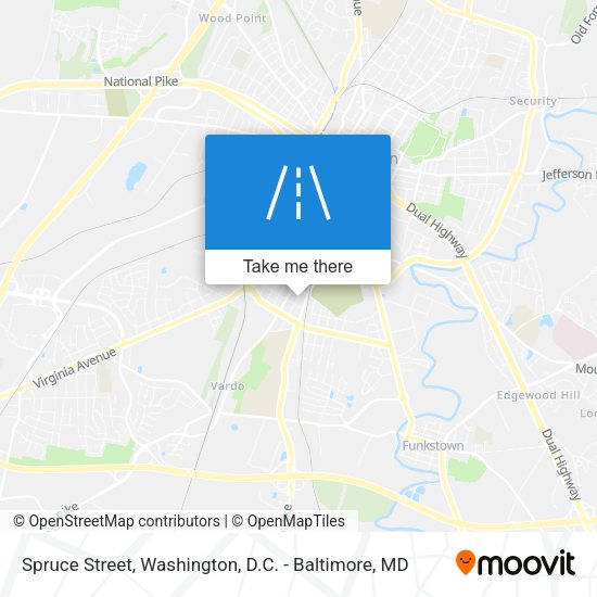 Spruce Street map