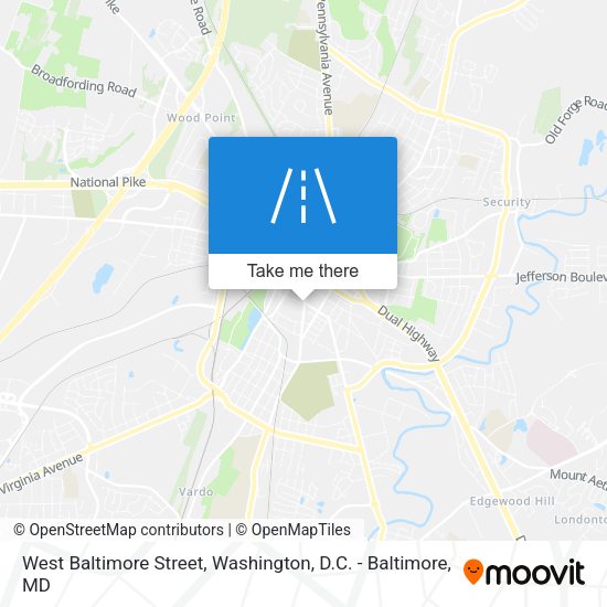 West Baltimore Street map