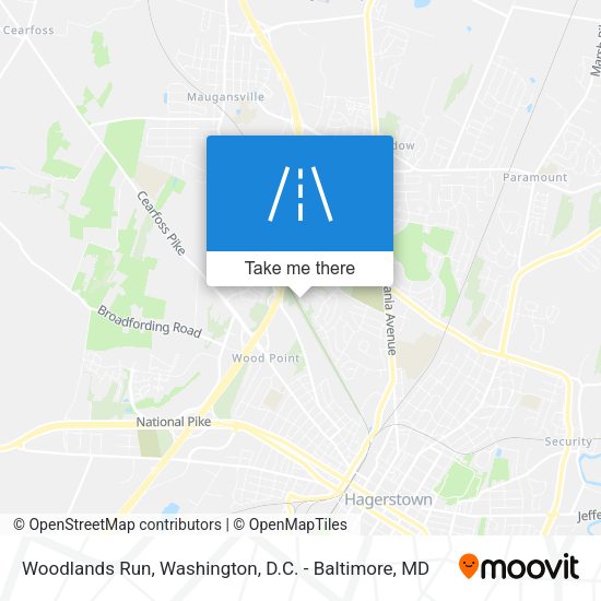 Woodlands Run map