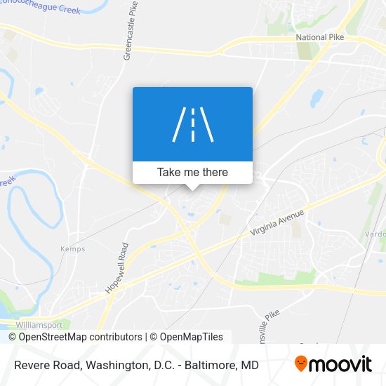 Revere Road map