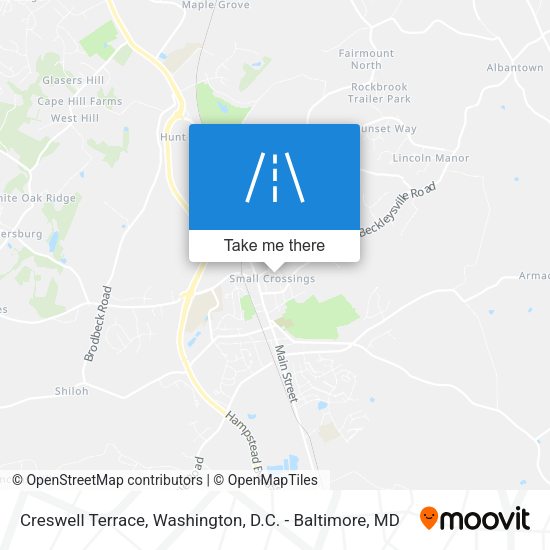 Mapa de Creswell Terrace