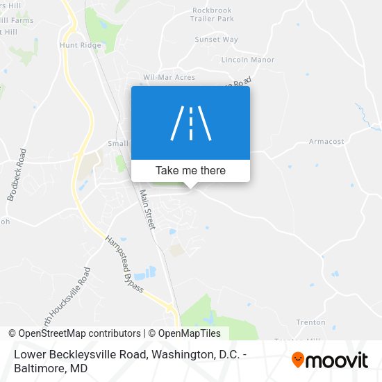 Lower Beckleysville Road map