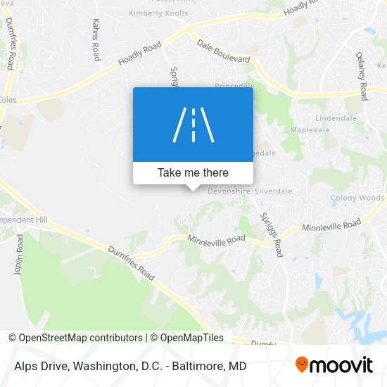 Alps Drive map
