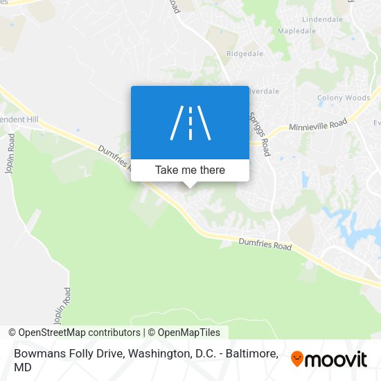 Bowmans Folly Drive map