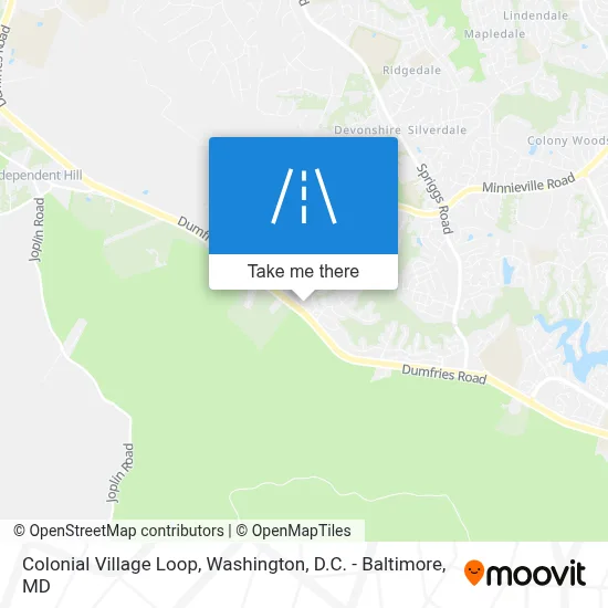 Colonial Village Loop map