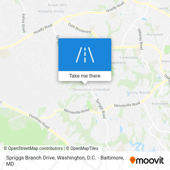 Spriggs Branch Drive map