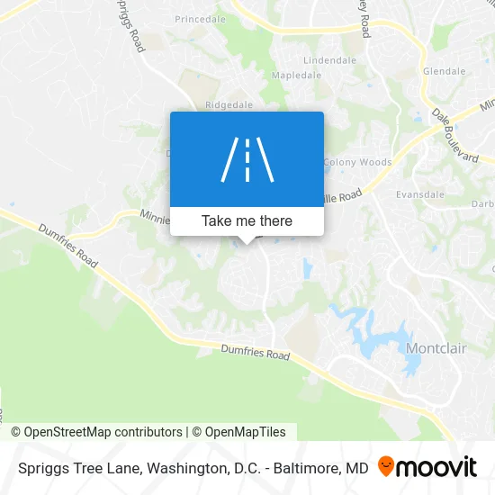 Spriggs Tree Lane map