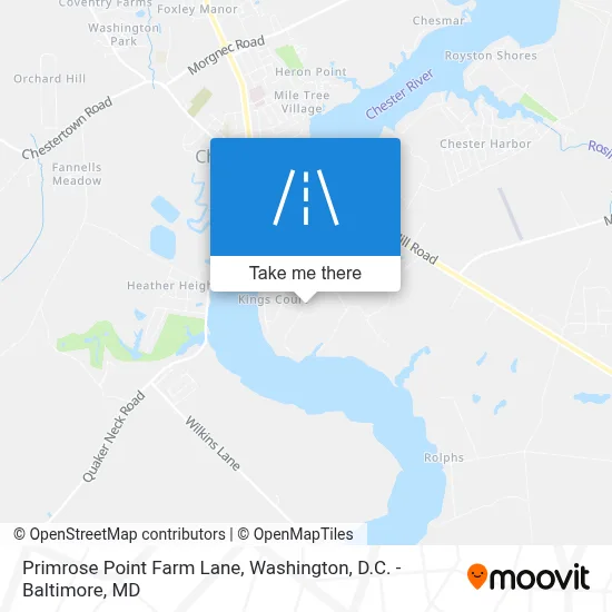 Primrose Point Farm Lane map
