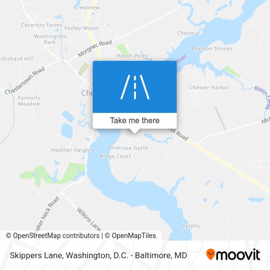 Skippers Lane map