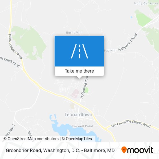 Greenbrier Road map