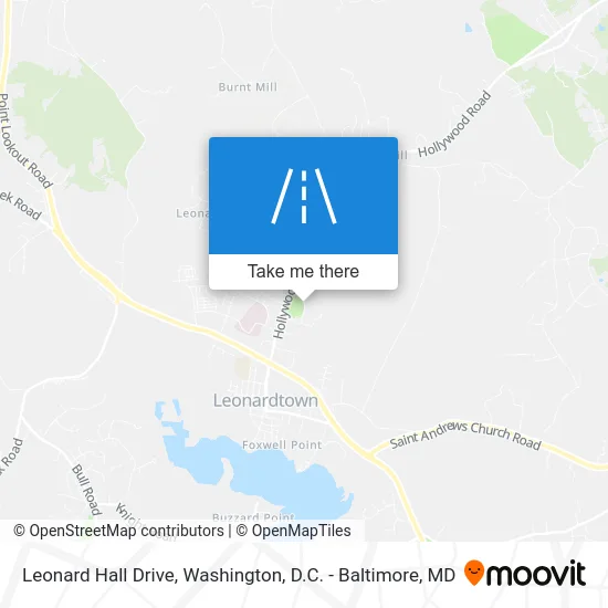 Leonard Hall Drive map