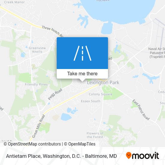 Mapa de Antietam Place