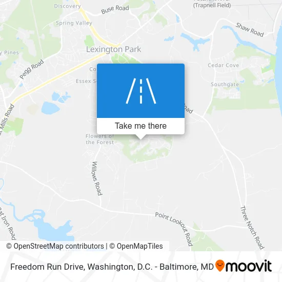 Freedom Run Drive map