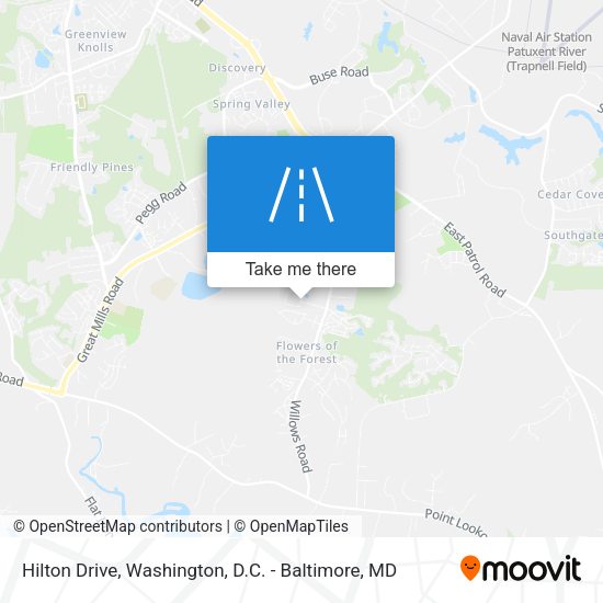 Hilton Drive map