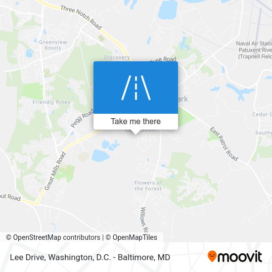 Lee Drive map