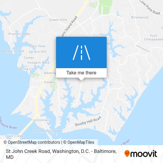 St John Creek Road map