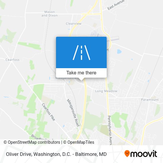 Oliver Drive map