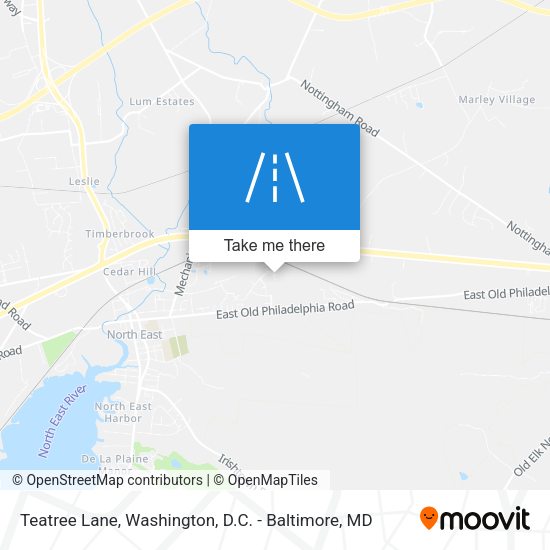 Teatree Lane map