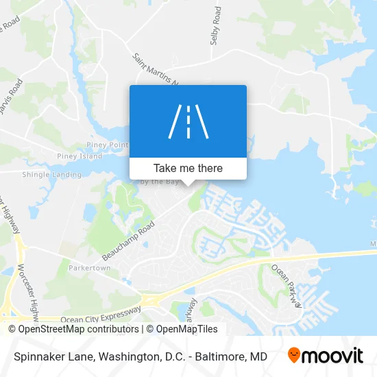 Spinnaker Lane map