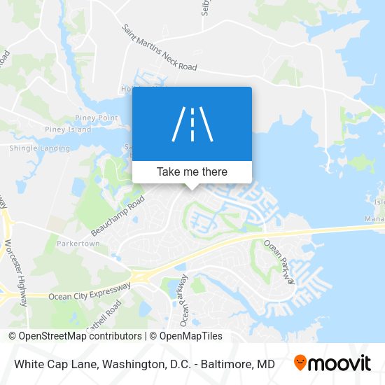 White Cap Lane map