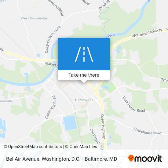 Bel Air Avenue map