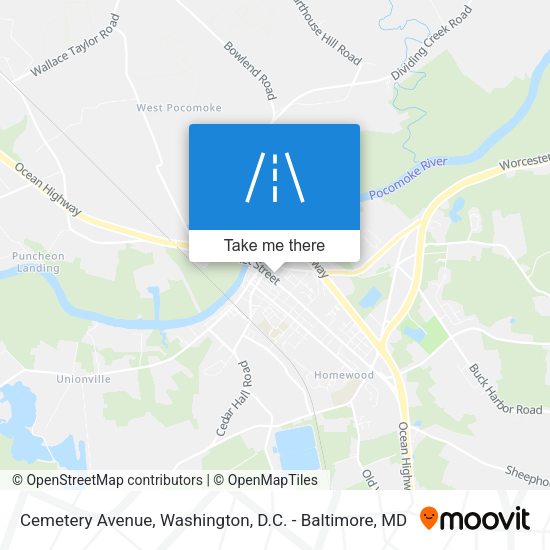 Cemetery Avenue map