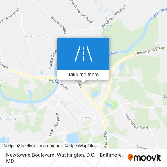 Mapa de Newtowne Boulevard
