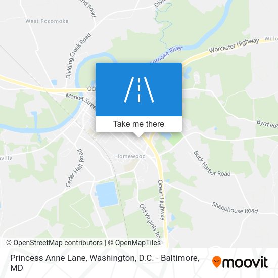 Princess Anne Lane map