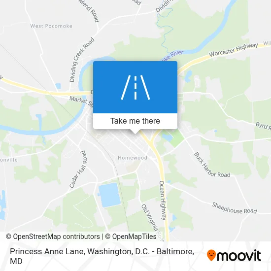 Princess Anne Lane map