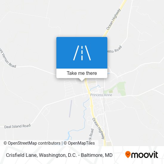 Crisfield Lane map