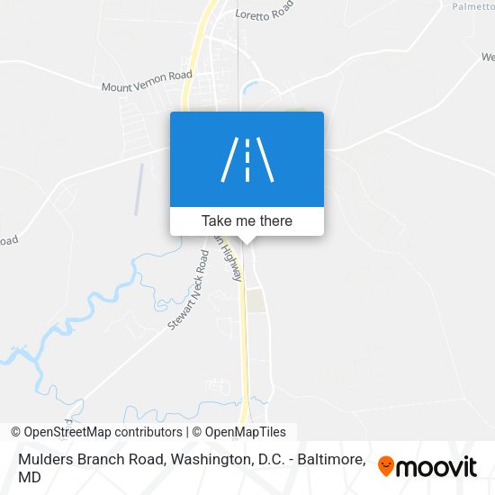 Mulders Branch Road map