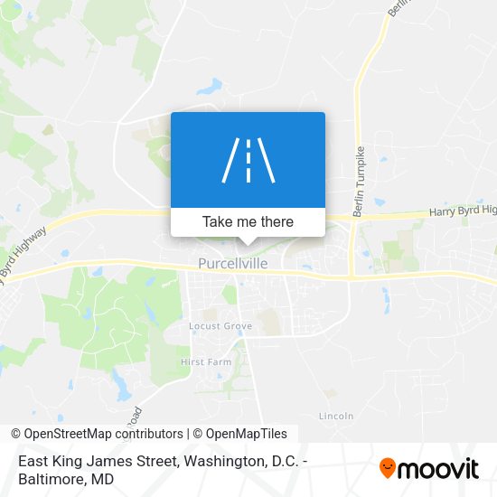 Mapa de East King James Street