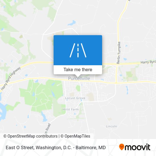 East O Street map