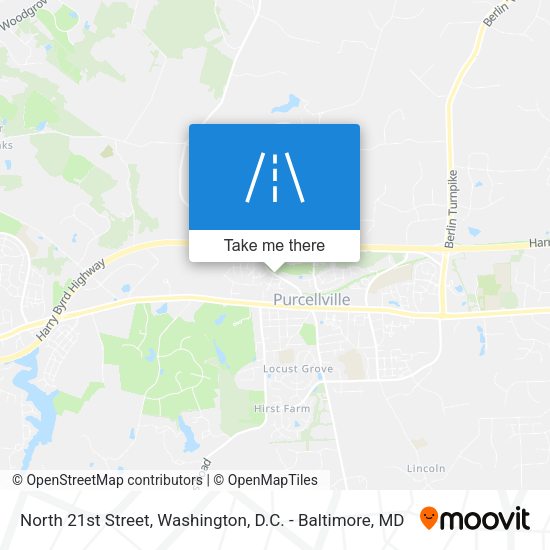 North 21st Street map