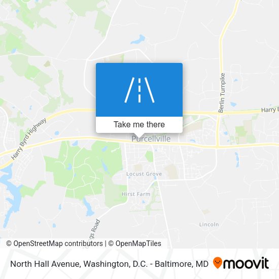 North Hall Avenue map