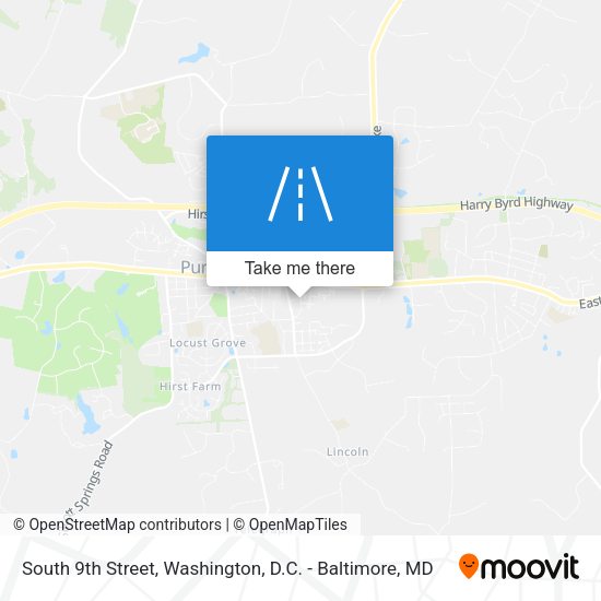 South 9th Street map