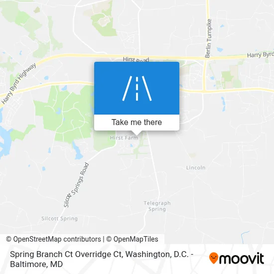 Spring Branch Ct           Overridge Ct map