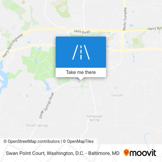Mapa de Swan Point Court