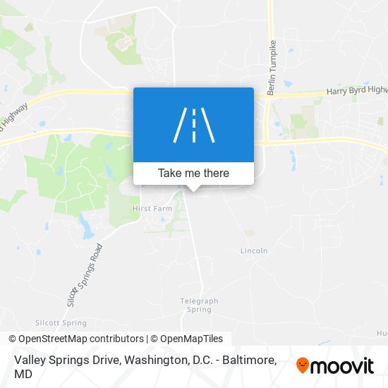 Valley Springs Drive map