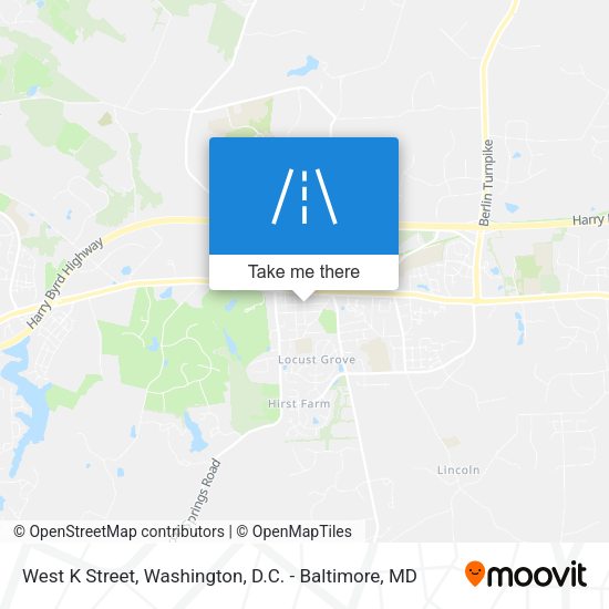West K Street map