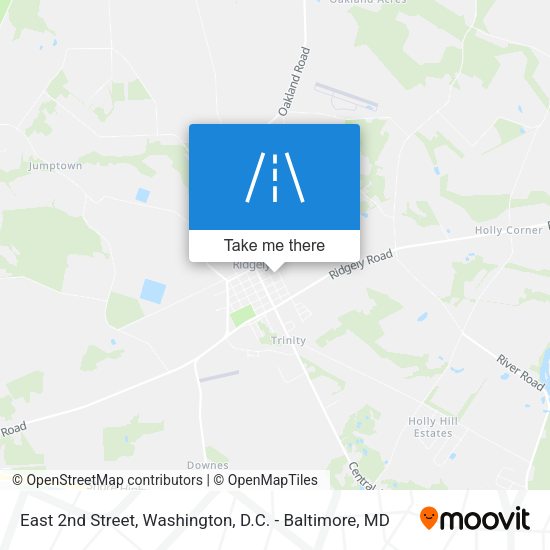 East 2nd Street map