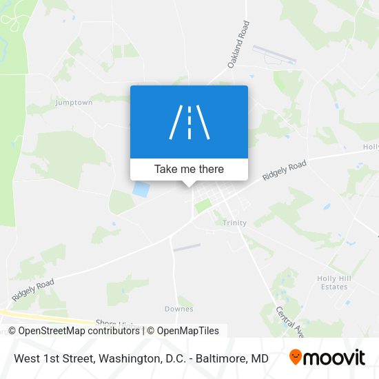 West 1st Street map