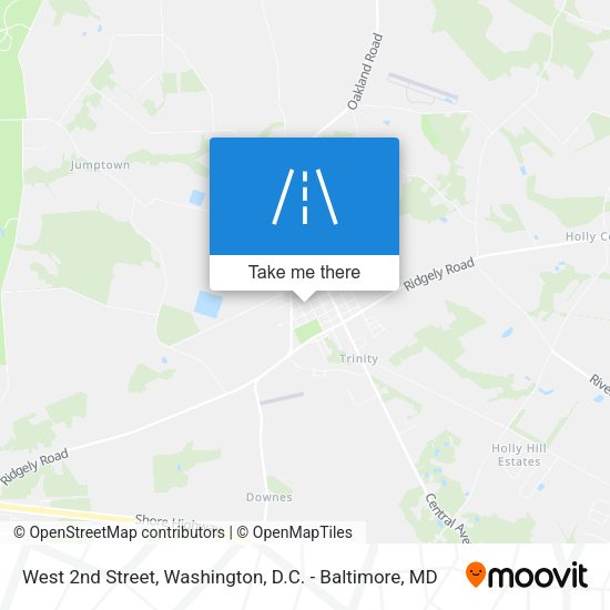 West 2nd Street map